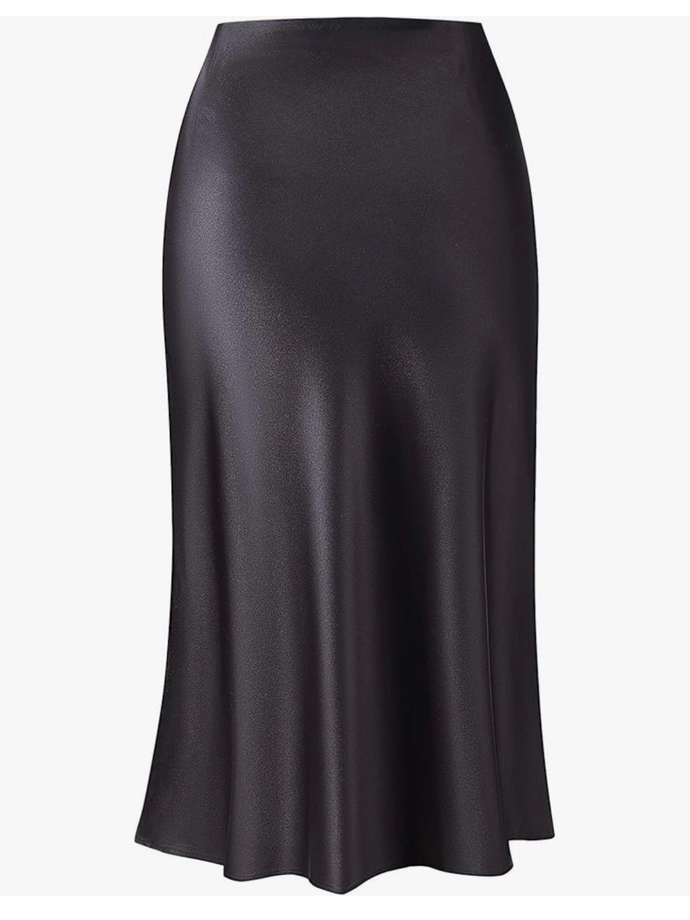 Classic Black Midi Skirt with A-Line Ease